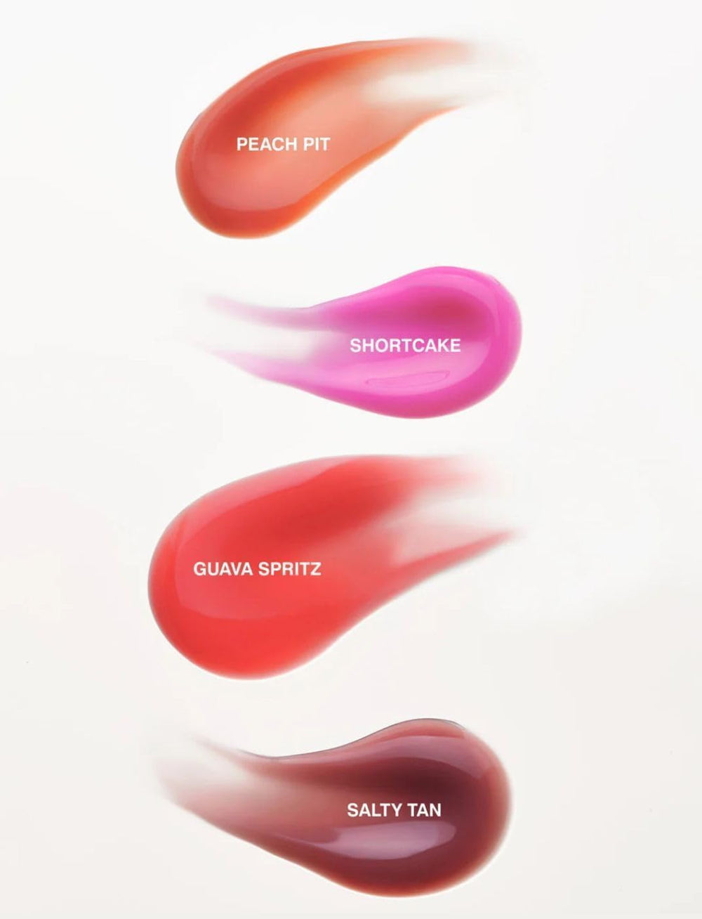 Rhode Gloss Lip Tint Toast on lips displaying a fragrance-free, hydrating glossy finish