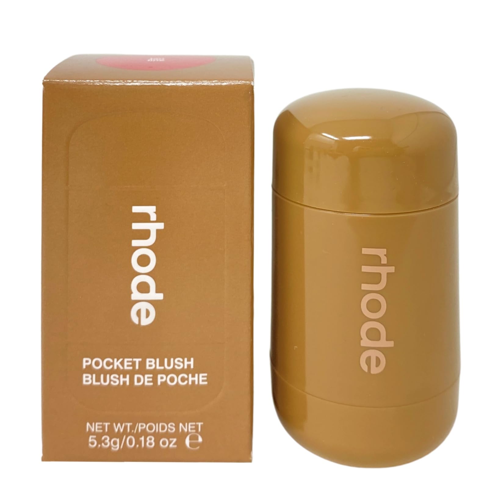 Rhode Pocket Blush Tan Line packaging shown, ideal for on-the-go touch-ups.