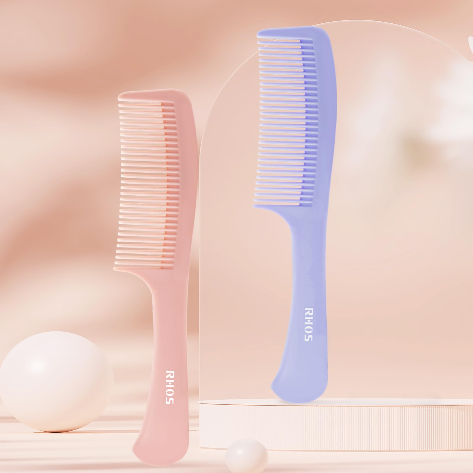 RHOS durable ABS detangling comb, sturdy yet lightweight