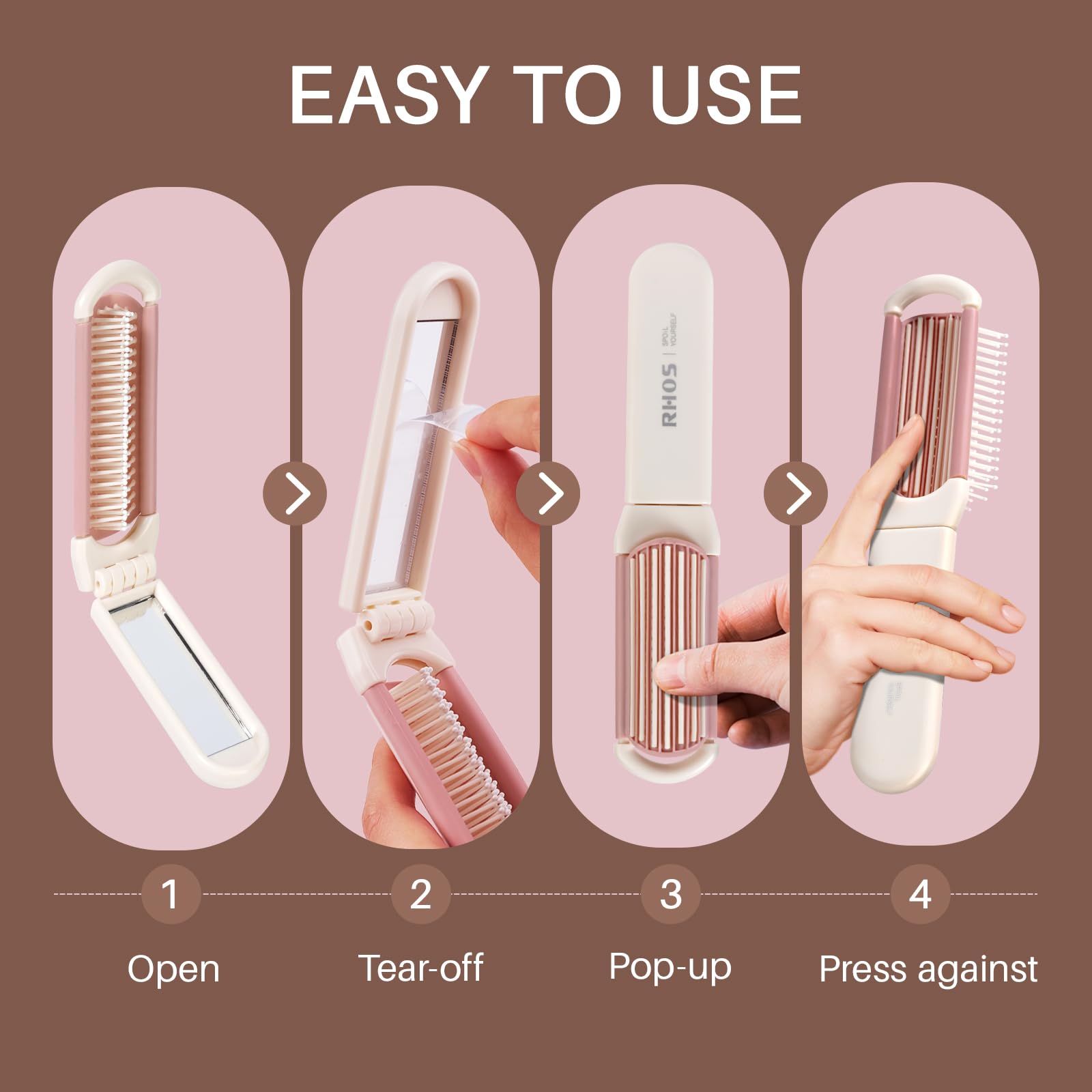 RHOS easy-clean feature lets you rinse the entire brush under water.