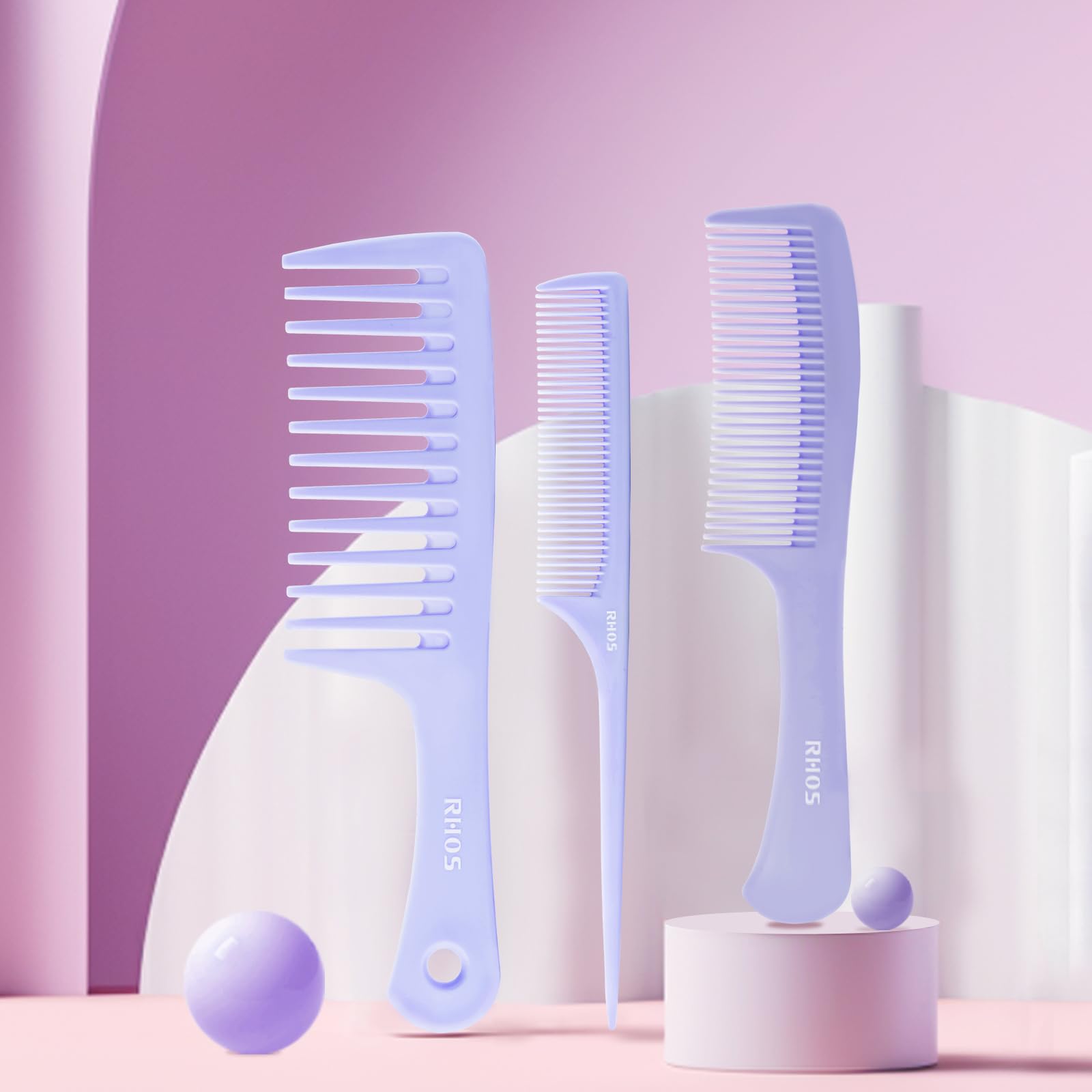 RHOS gift-ready detangling comb set for gifting