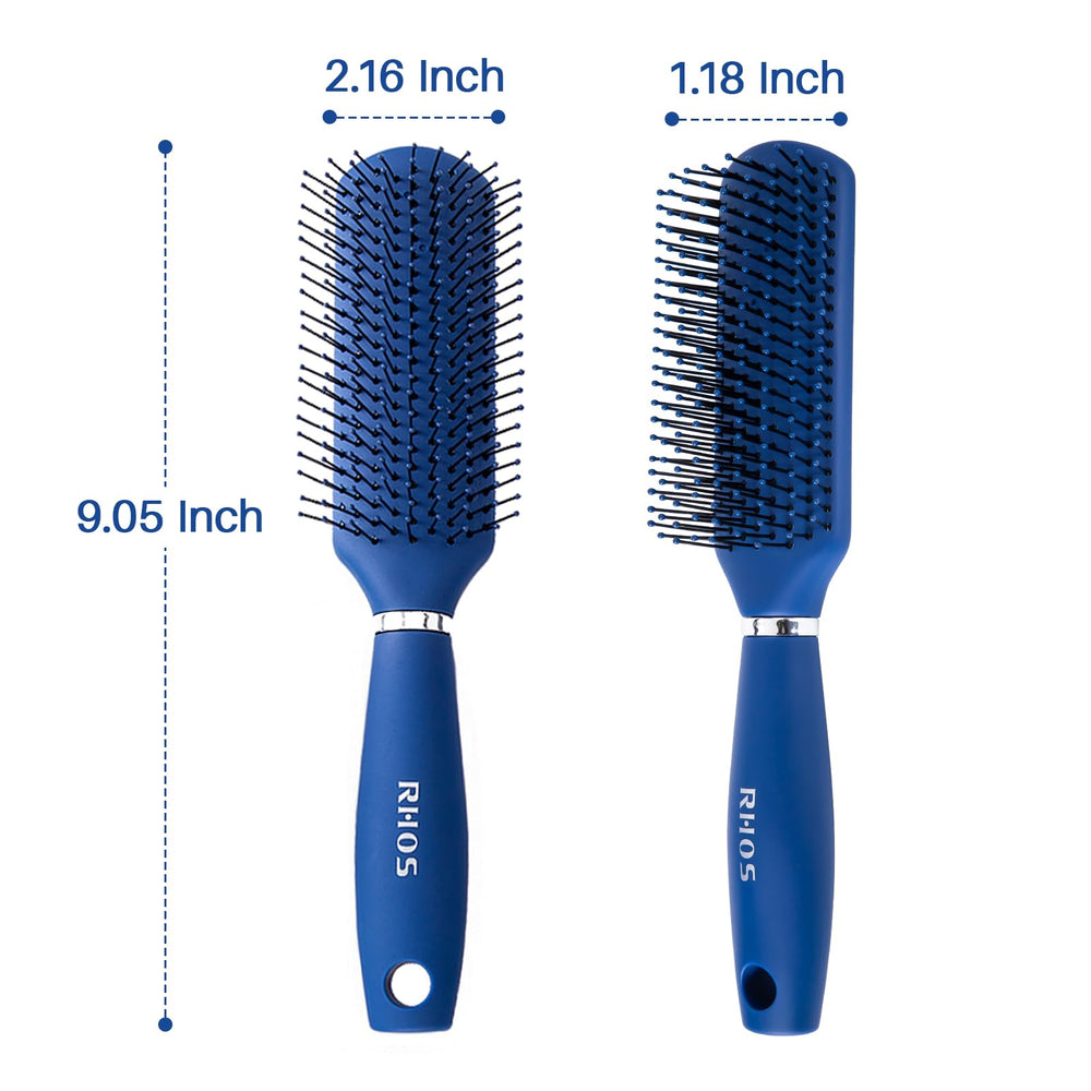 RHOS blue hair brush profile emphasizes sleek, compact silhouette