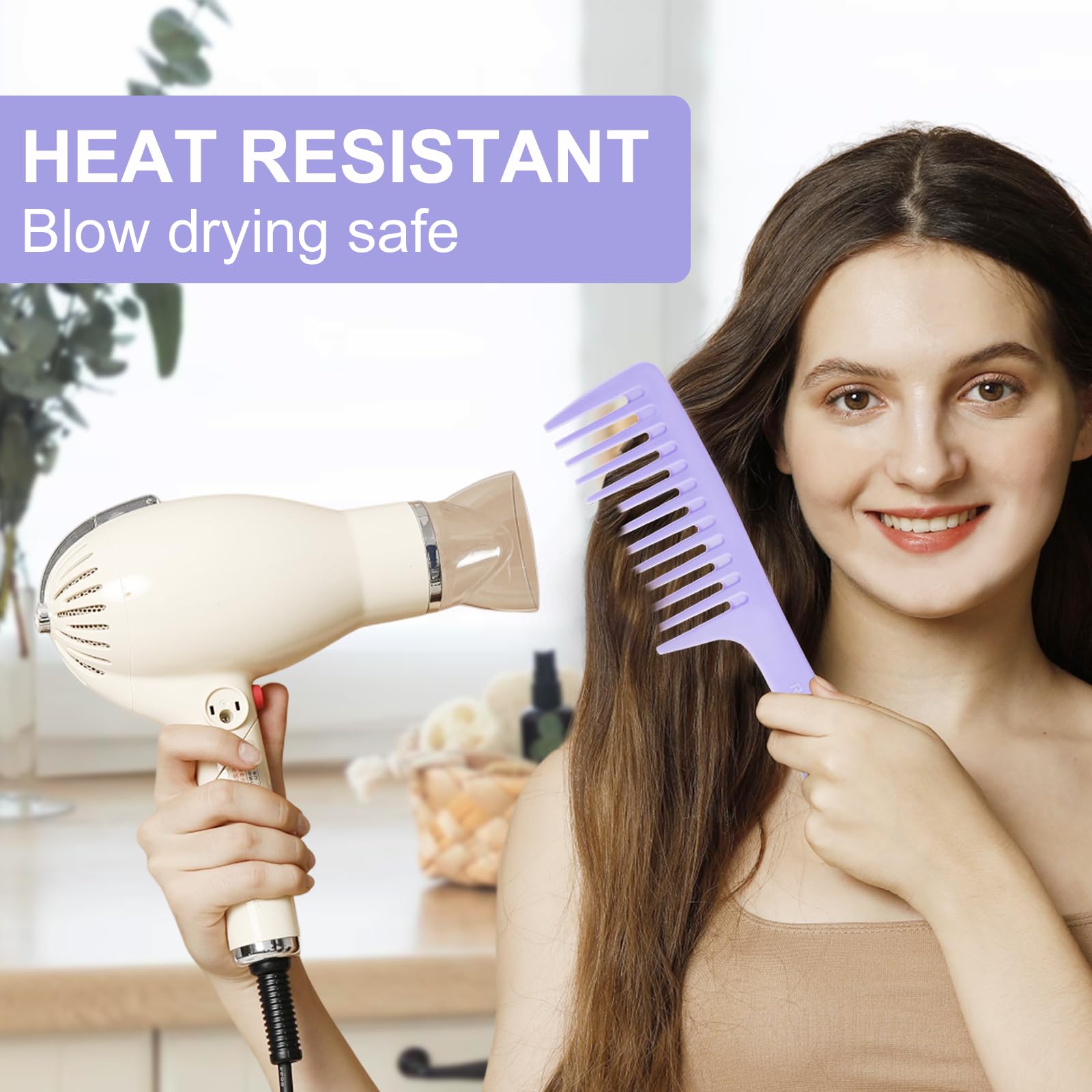 RHOS frosted handle offers a non-slip grip during styling