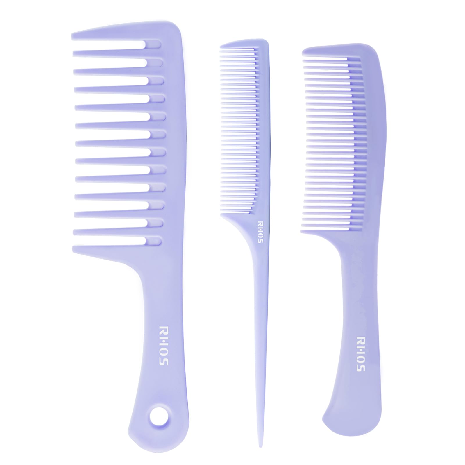 RHOS wide-tooth hair comb for gentle detangling and easy styling