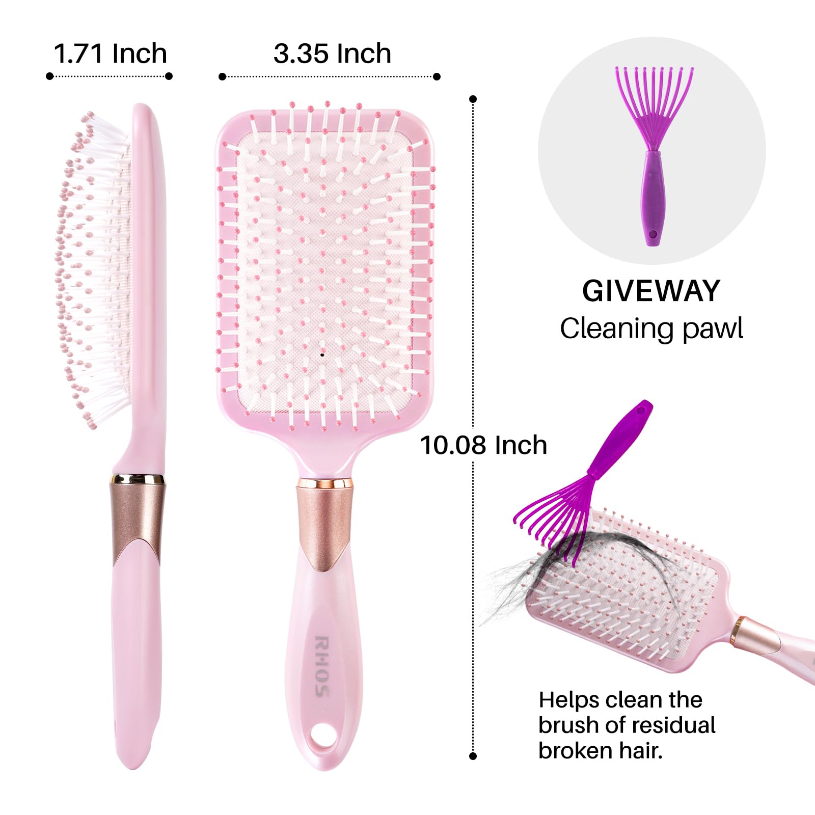 RHOS paddle brush for all hair types is a versatile styling tool.