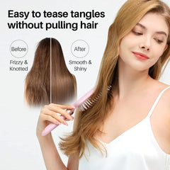RHOS paddle brush nylon-bristles detangle thick or curly hair with ease.
