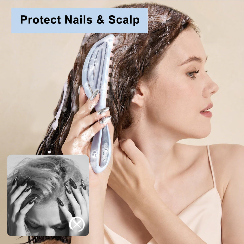 RHOS curved massager with hollow vents for quick drying