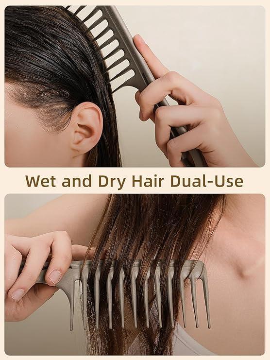 RHOS shower-ready light grey comb for daily styling.