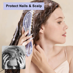 RHOS soft TPR bristles provide gentle scalp contact with minimal pulling