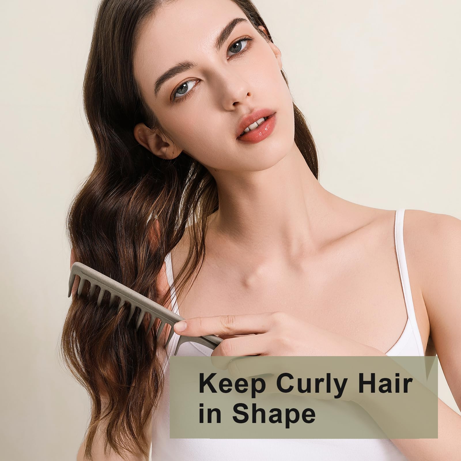 RHOS staggered wavy teeth reduce pulling and breakage during detangling.