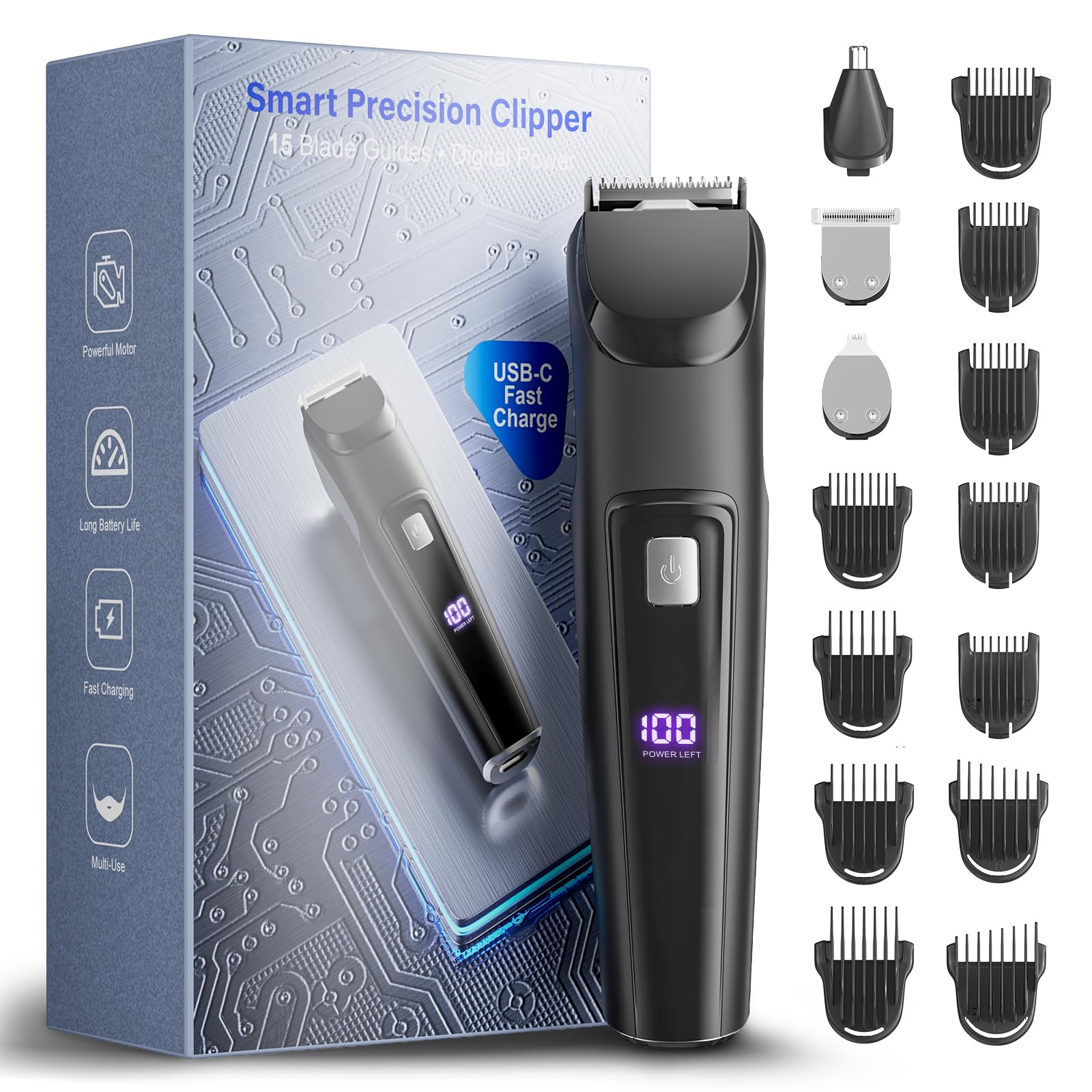 RICAF beard-trimmer-all-in-one-kit for versatile grooming at home or on the go