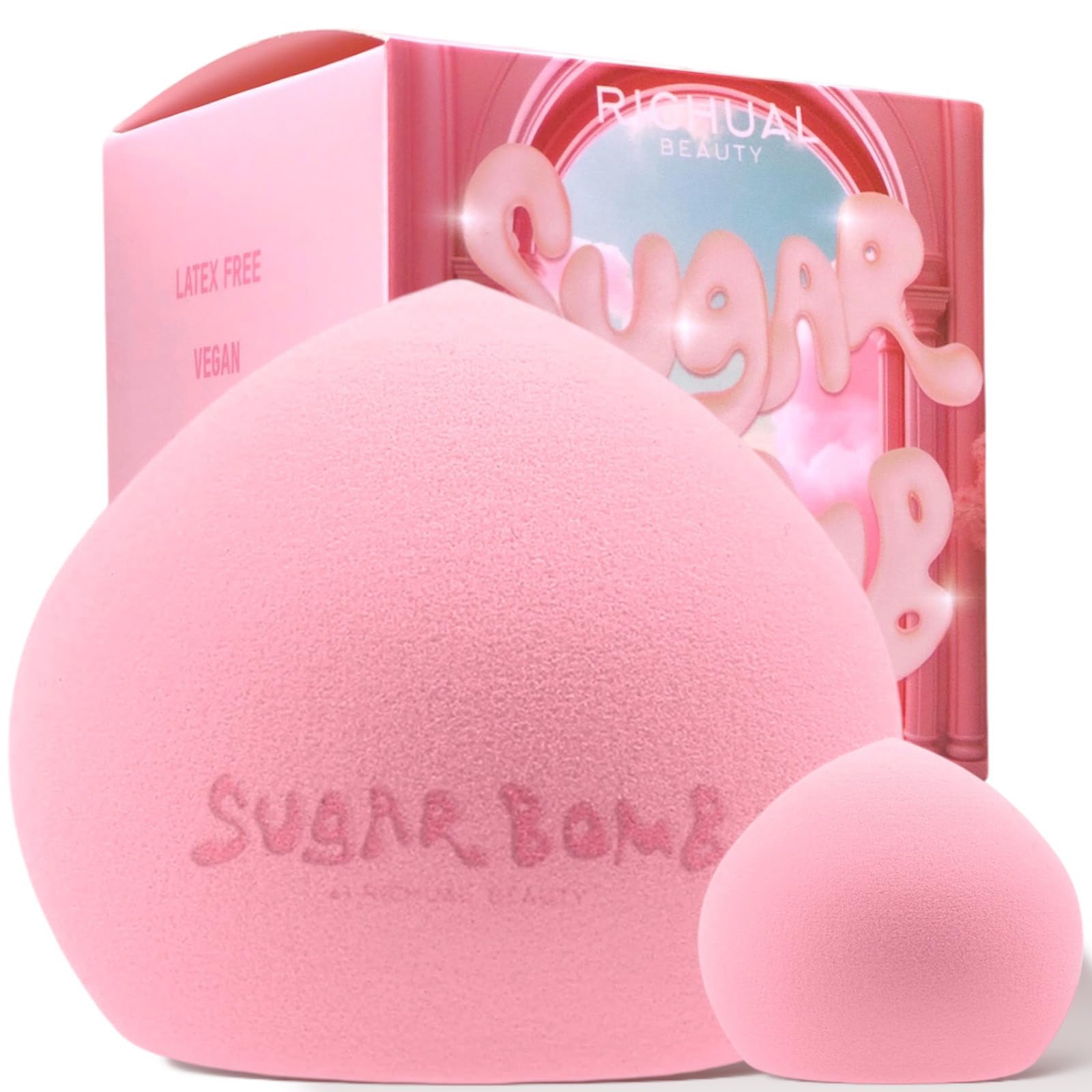 Richual Beauty BIG SUGAR BOMB BLENDER large sponge for flawless foundation.