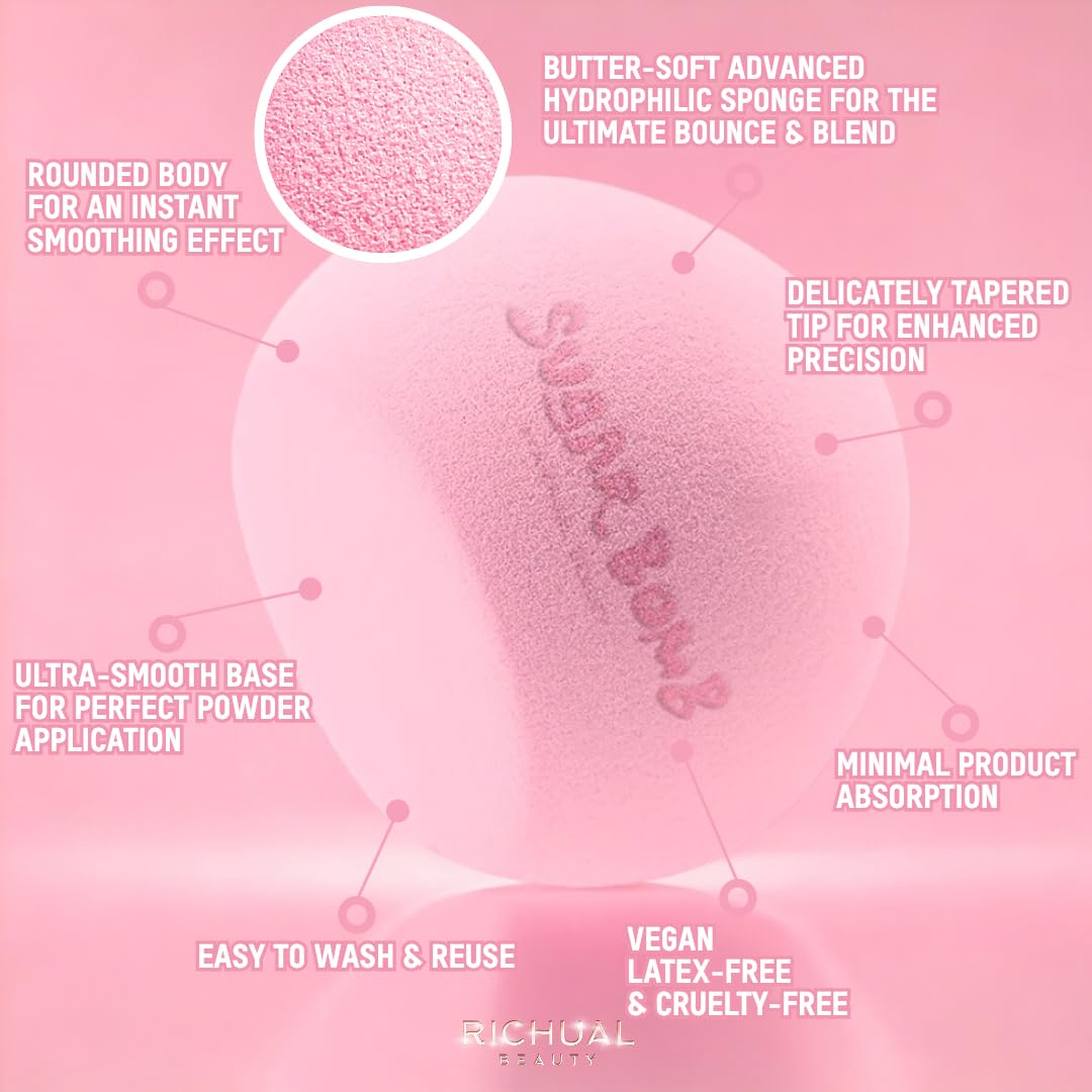 Richual Beauty Sponges set ideal for on-the-go makeup routines.