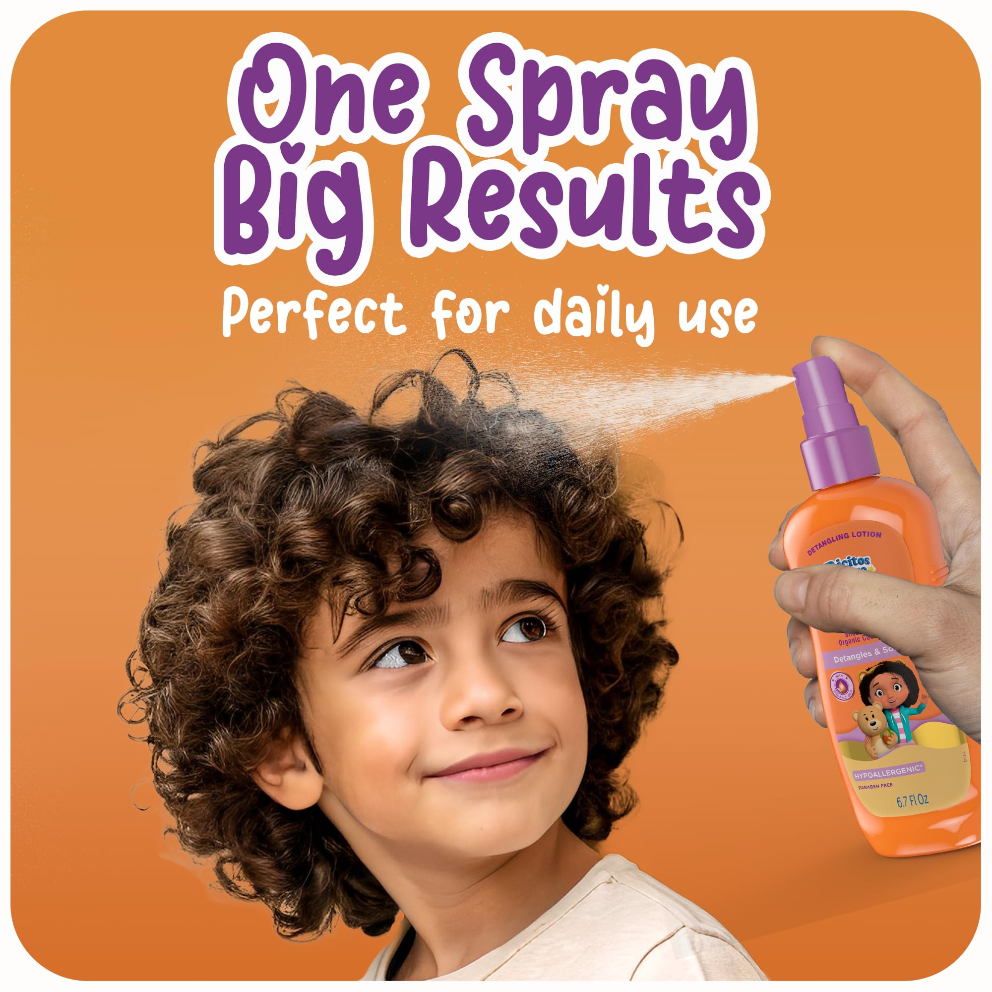 Ricitos de Oro Detangler Spray defines curls without weighing down
