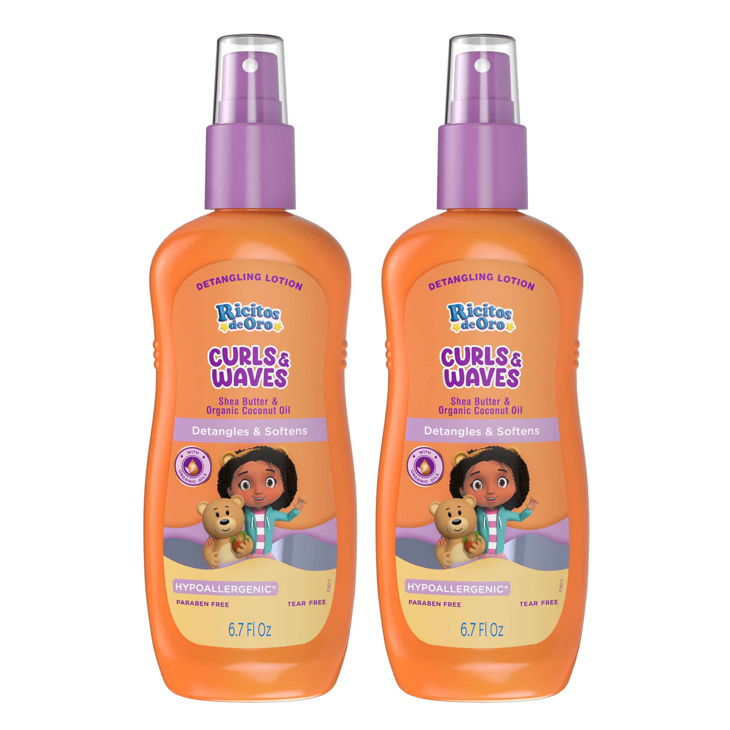 Ricitos de Oro Detangler Spray for Kids smooths knots for easier combing
