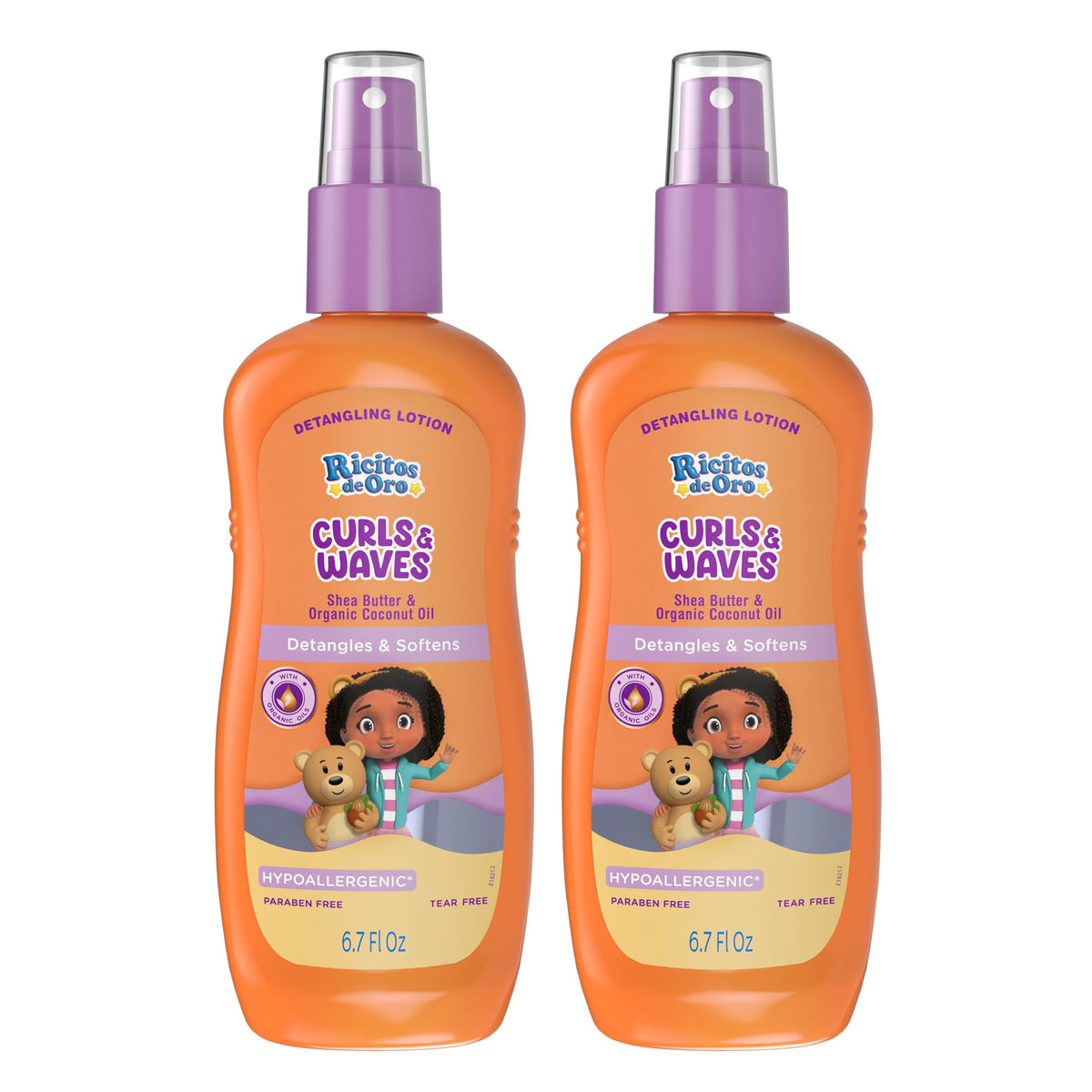 Ricitos de Oro Detangler Spray for Kids smooths knots for easier combing