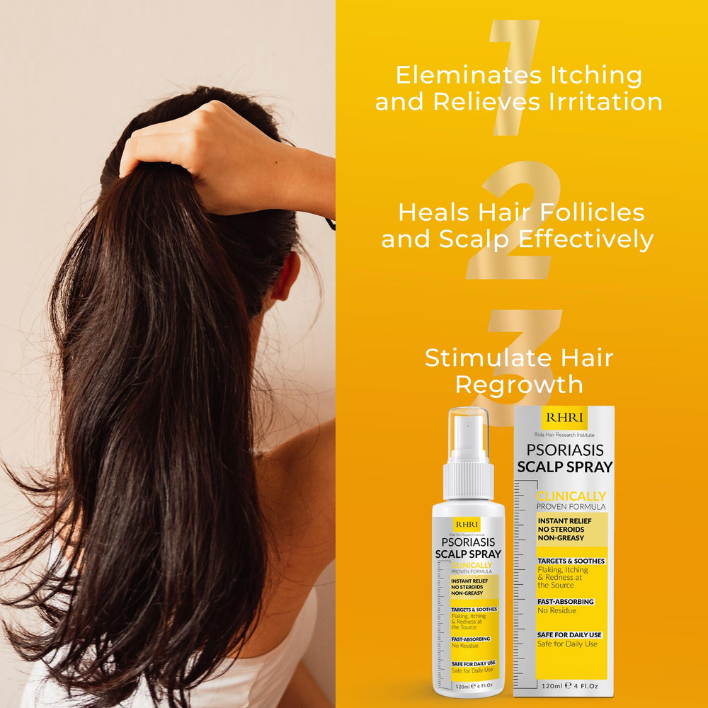 Rida Hair Psoriasis Scalp Spray routine-use promotes regular scalp care