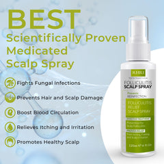Rida Folliculitis Scalp Spray label emphasizes daily use for scalp health
