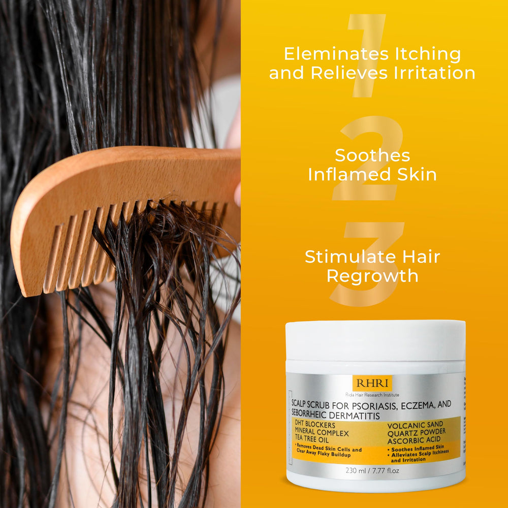 Rida scrub unclogs follicles to support healthy growth potential.