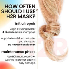 Rida Hair Research Institute hair mask damaged-hair application on strand hints quick repair