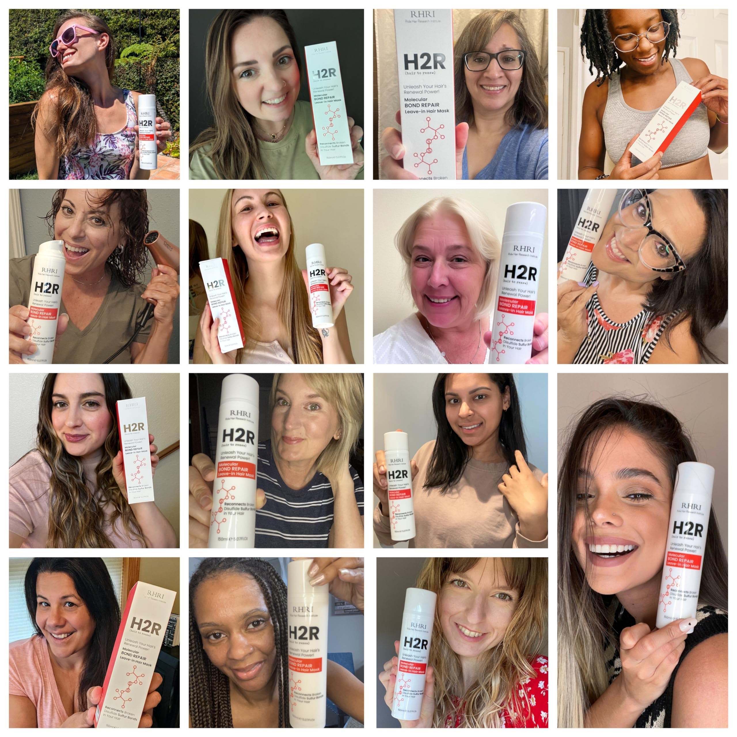 Rida Hair Research Institute damaged-hair application shows rapid 3-minute repair potential