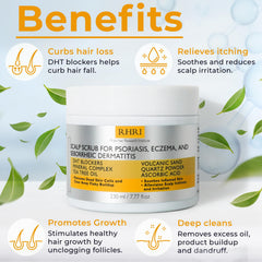 Rida scalp scrub massage promotes circulation for healthier hair.
