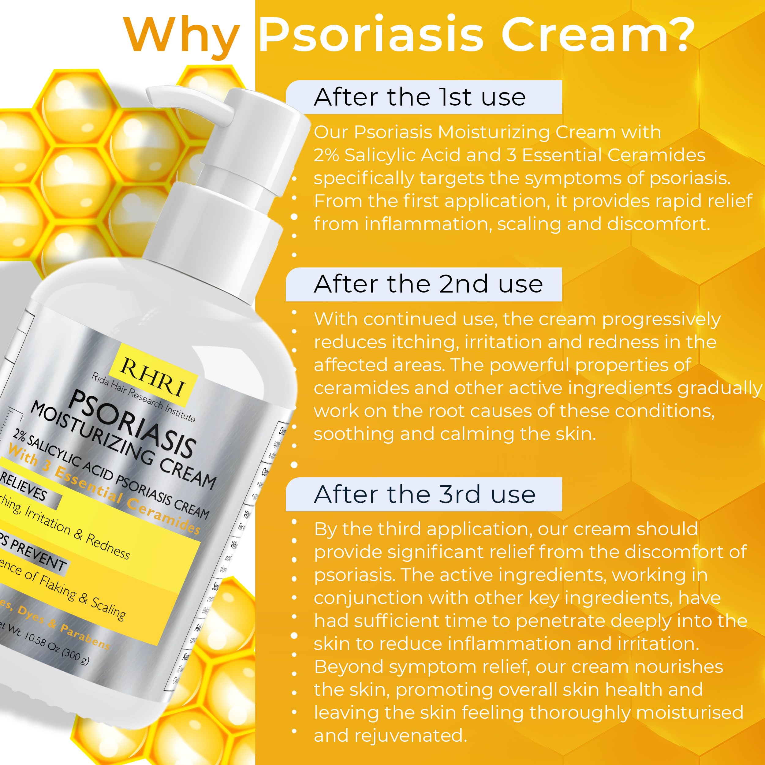 Applying Rida Psoriasis Cream on skin for fast itch relief.