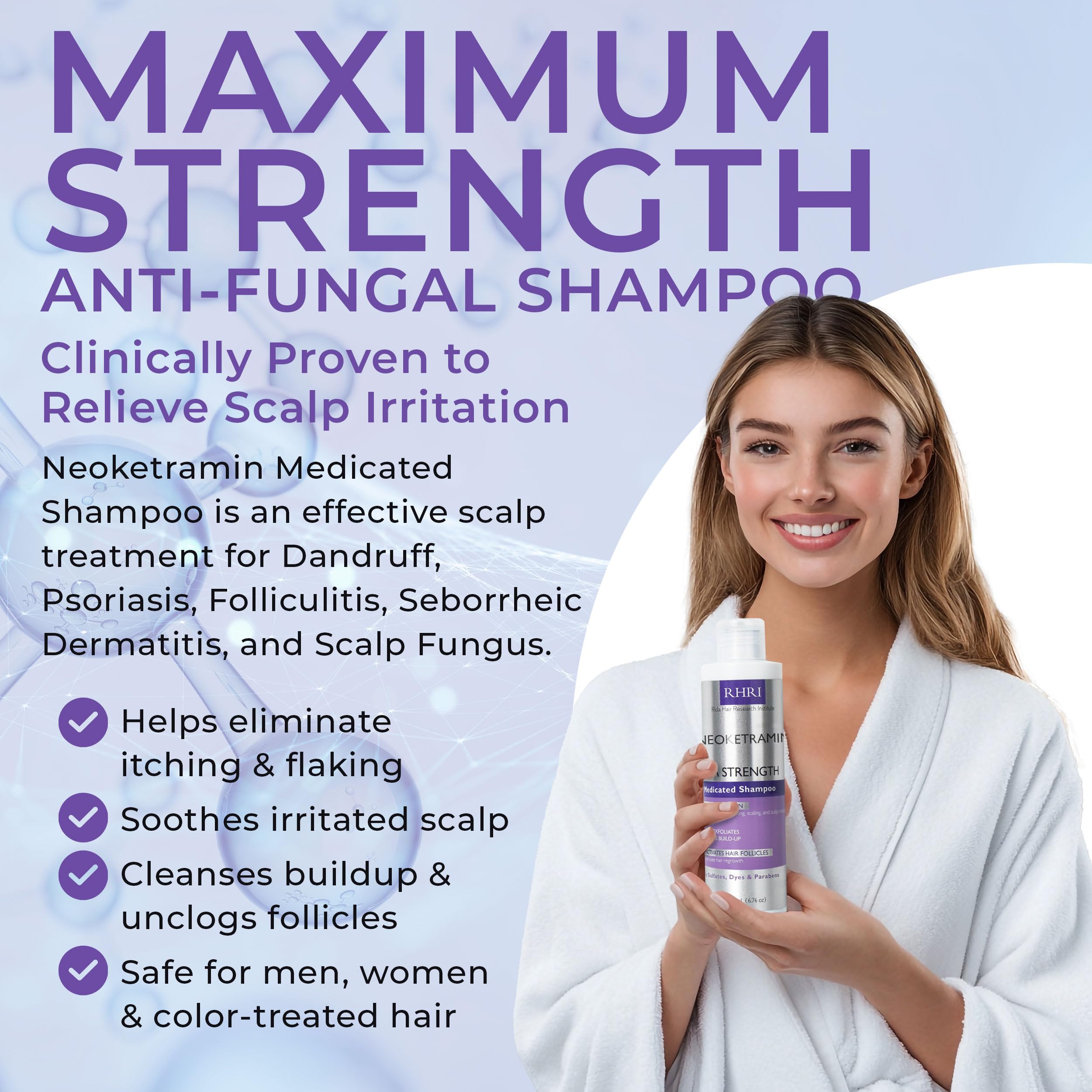 Rida Hair Research Institute packaging box signals paraben and sulfate-free formulation