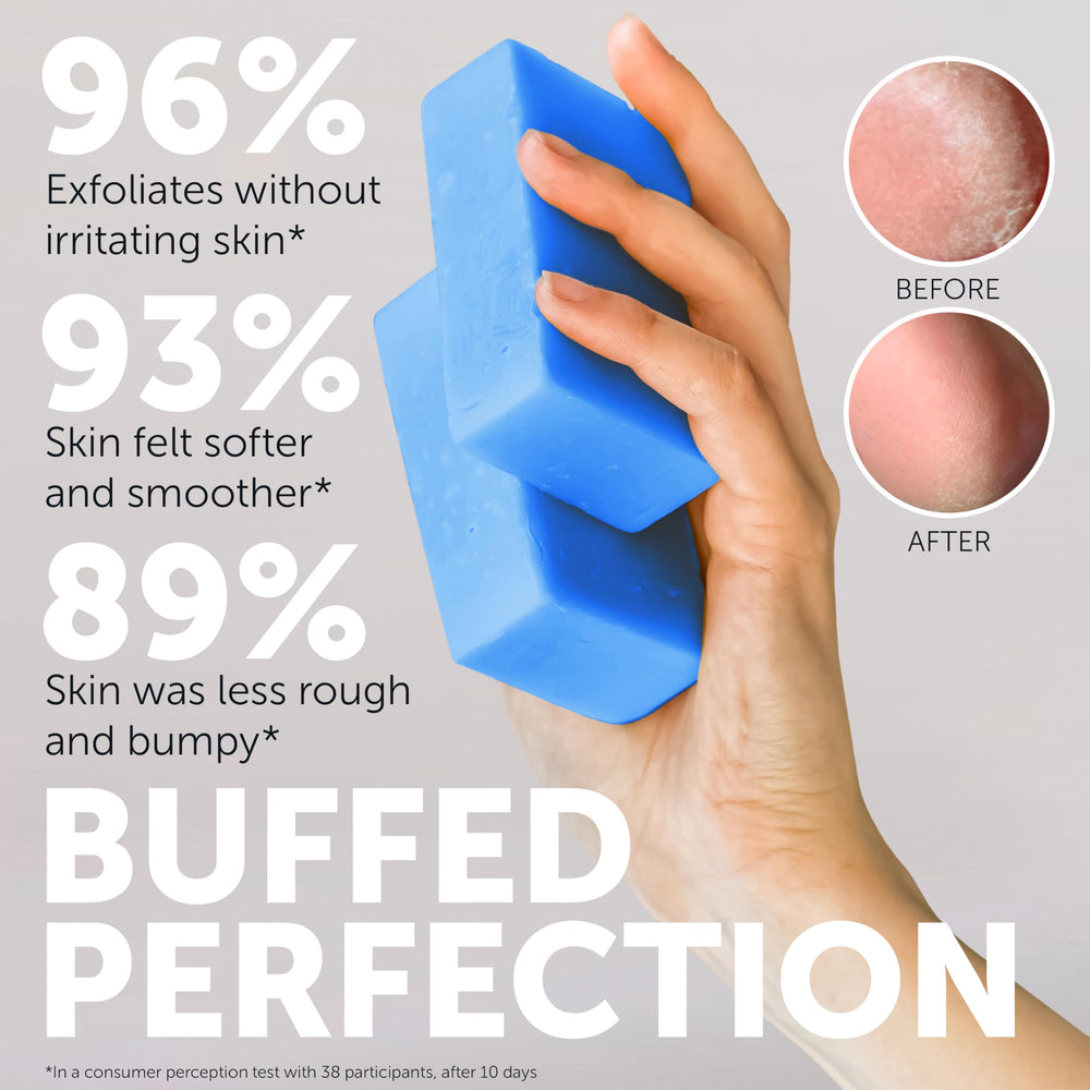 Ridahair exfoliante con perlas de pómez para pulir la piel áspera.