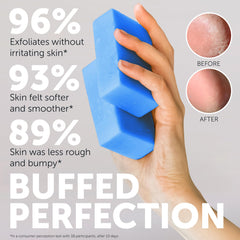 Ridahair exfoliante con perlas de pómez para pulir la piel áspera.