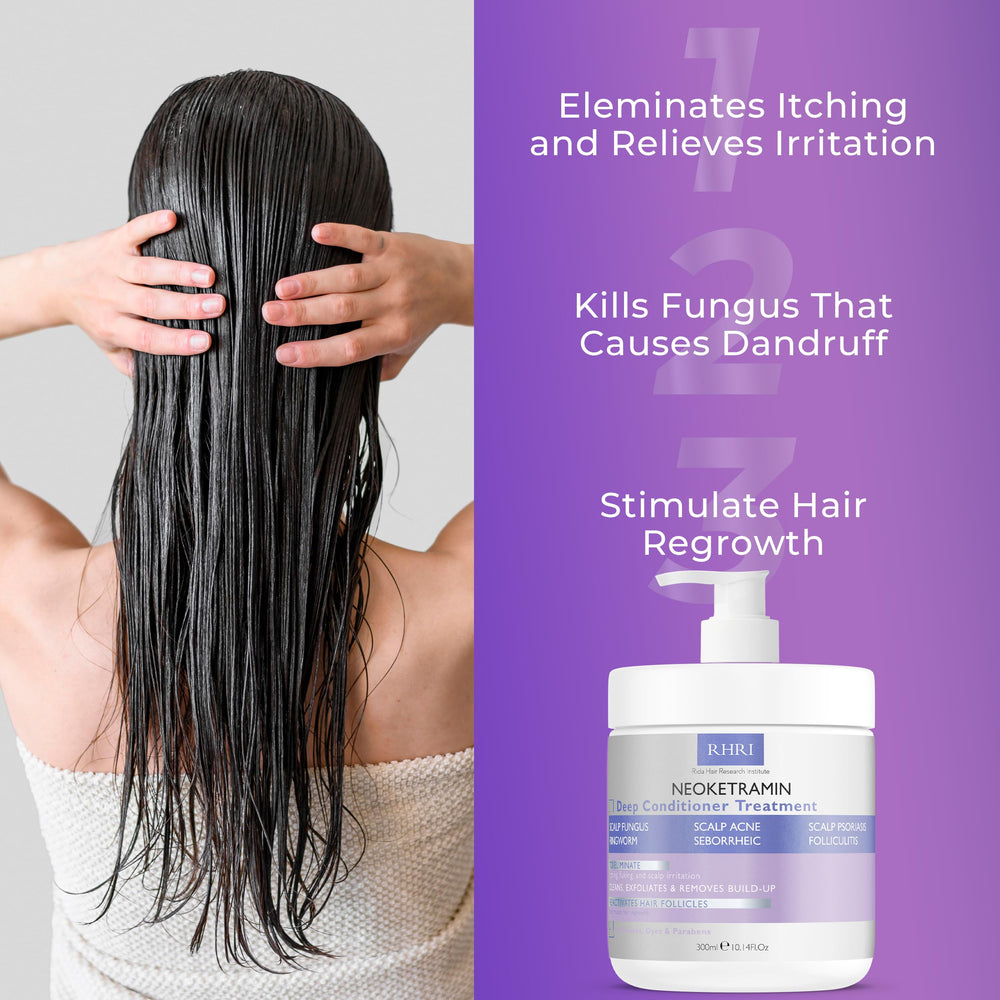 Packaging of Neoketramin Deep Conditioner with brand and benefits listed