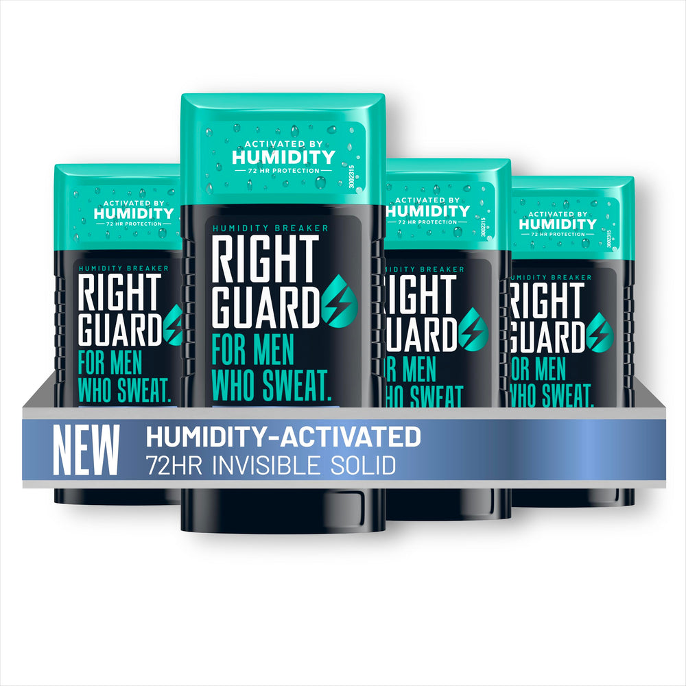 Right Guard Humidity Breaker: botella lista para uso diario ante la humedad.