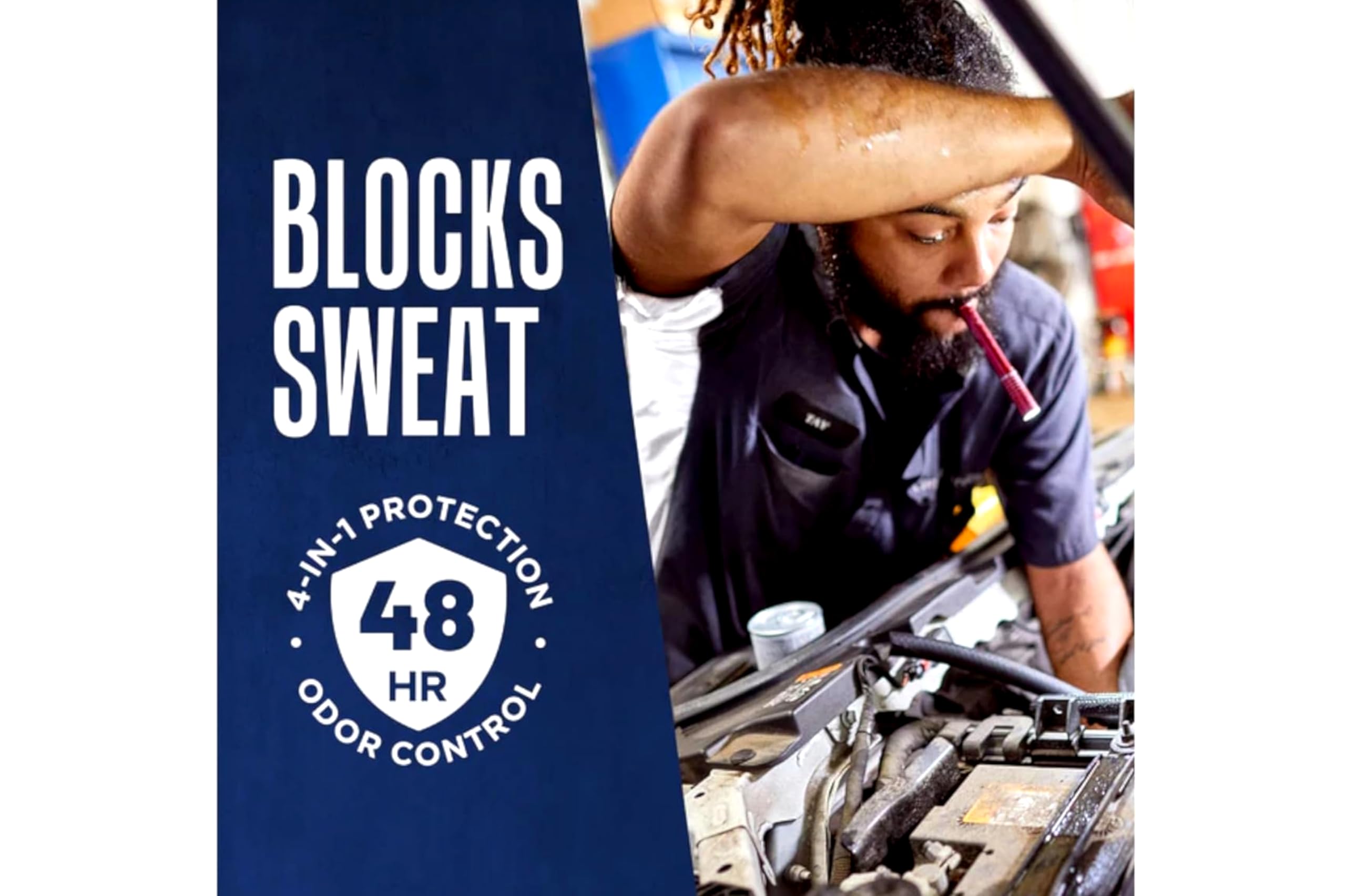 Right Guard Sport active workout scene showing refreshing protection.
