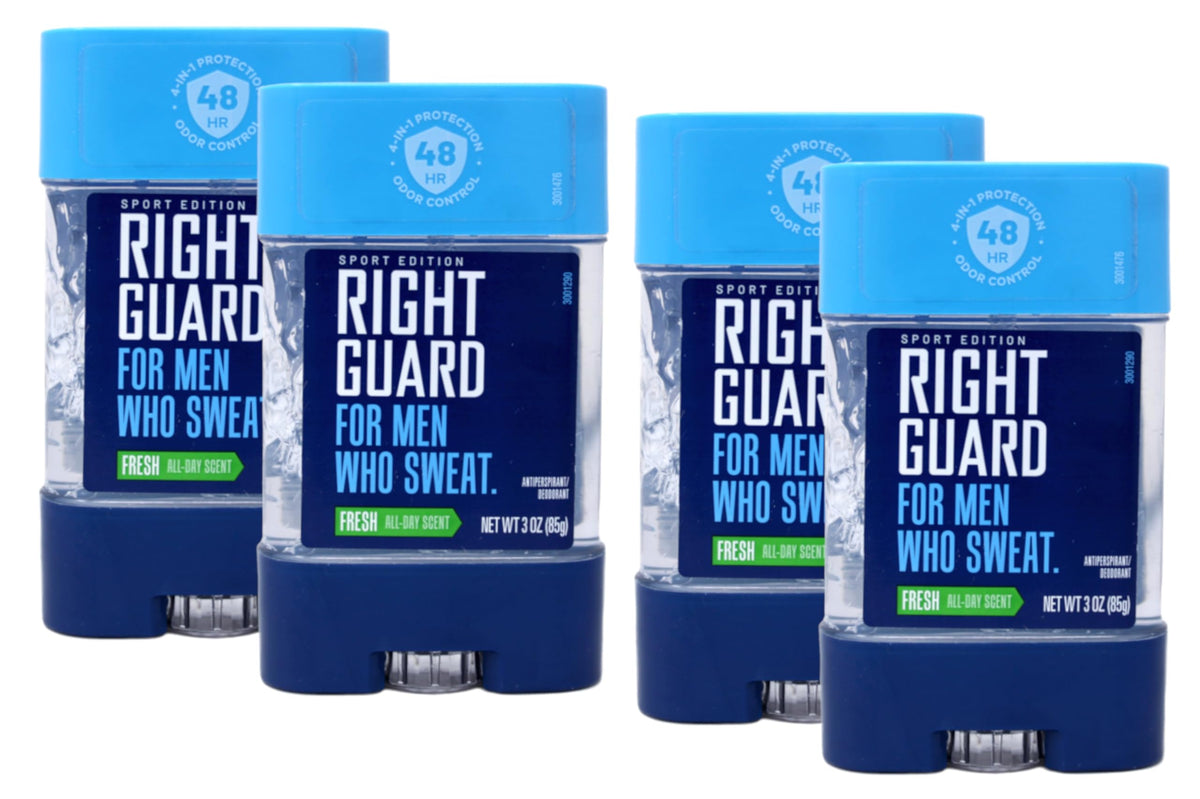Right Guard Sport clear gel front view for all-day freshness.