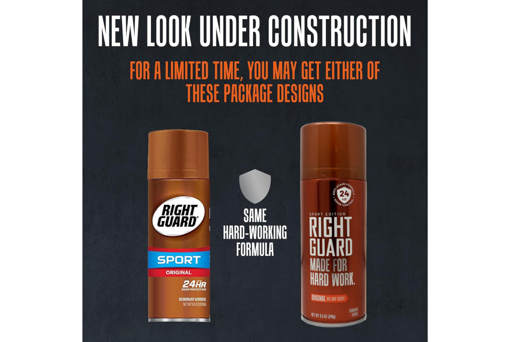 Right Guard Sport desodorante en aerosol Original, fragancia fresca para sentirse seguro todo el día.
