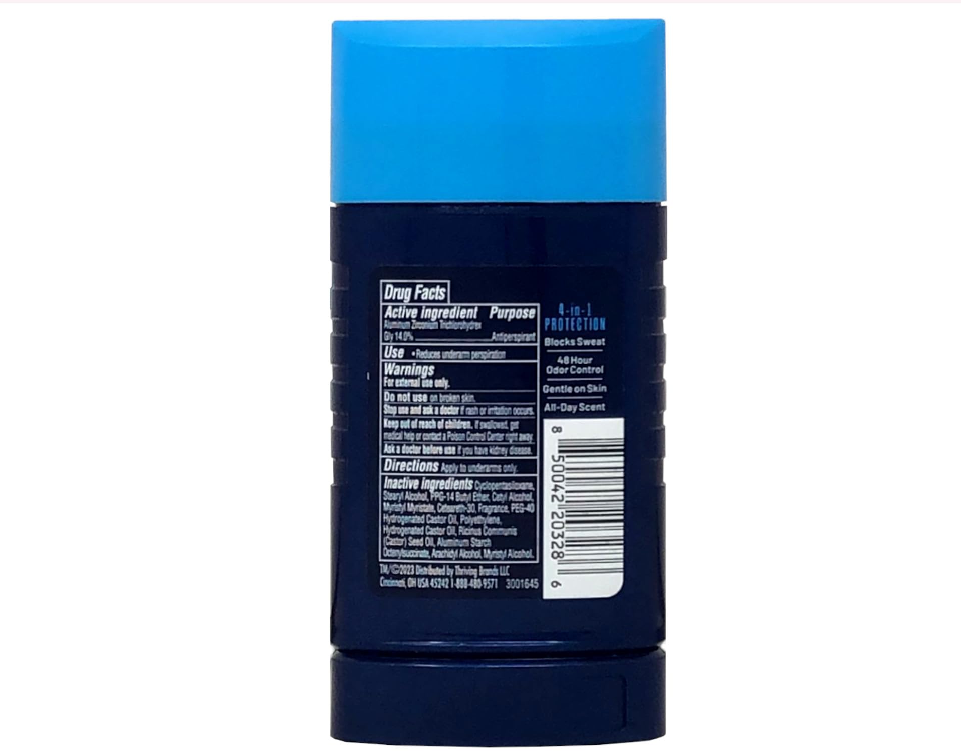 Right Guard Sport Fragancia Fresca Sólido Invisible, aplicación suave durante entrenamientos para libertad de movimiento.