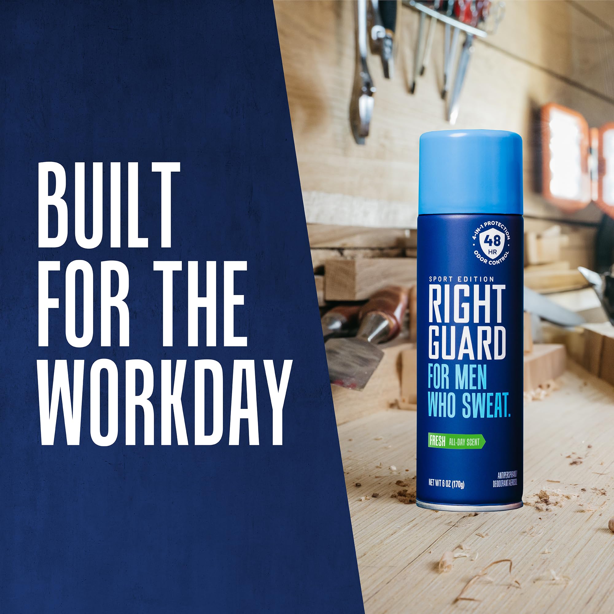 Right Guard Sport Fresh hecho en EE. UU. con ingredientes de calidad.