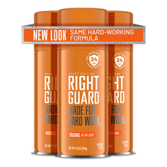 Right Guard Sport Original en aerosol, lata visible, protección duradera sin aluminio para todo el día.