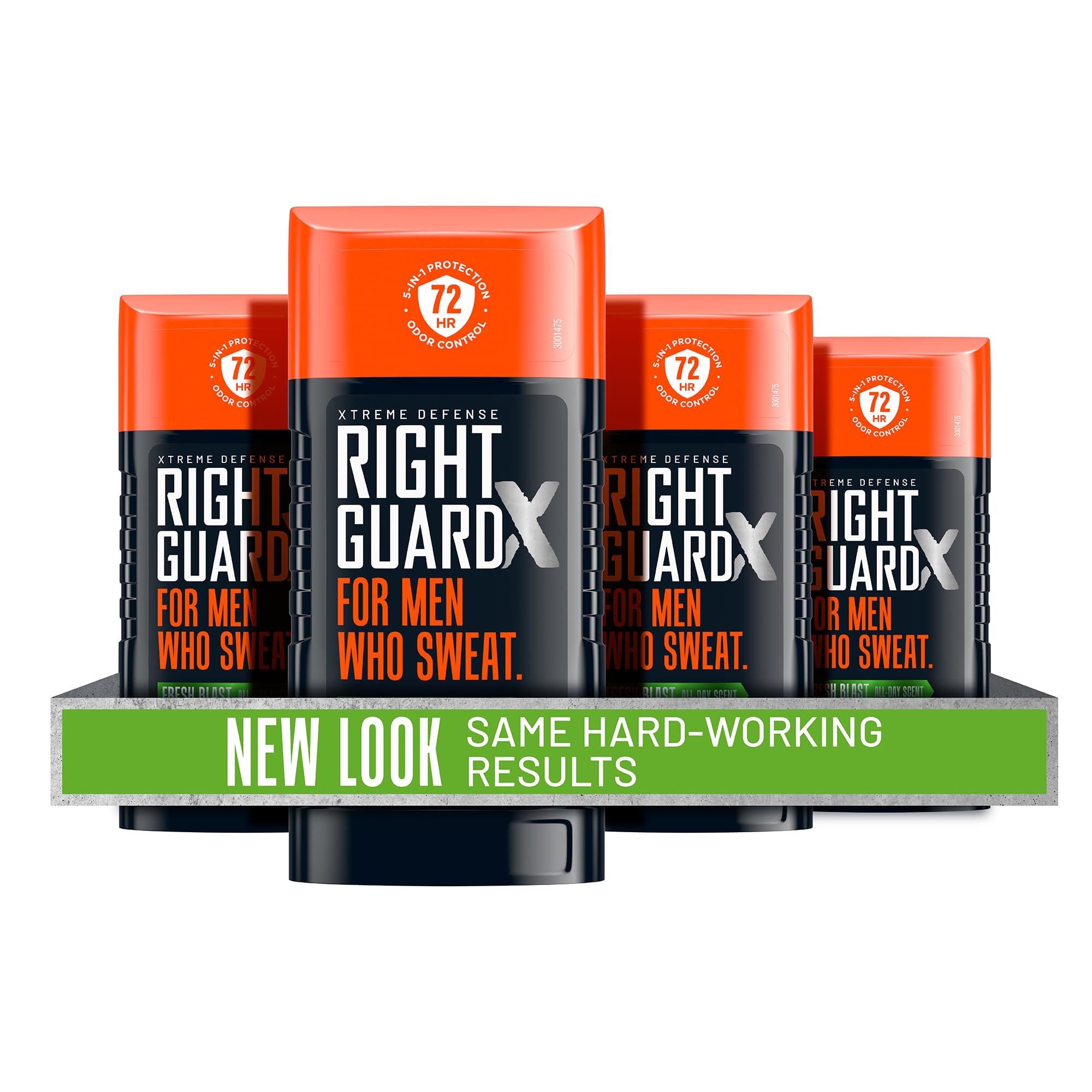 Right Guard Xtreme Defense desodorante invisible con frescura duradera.