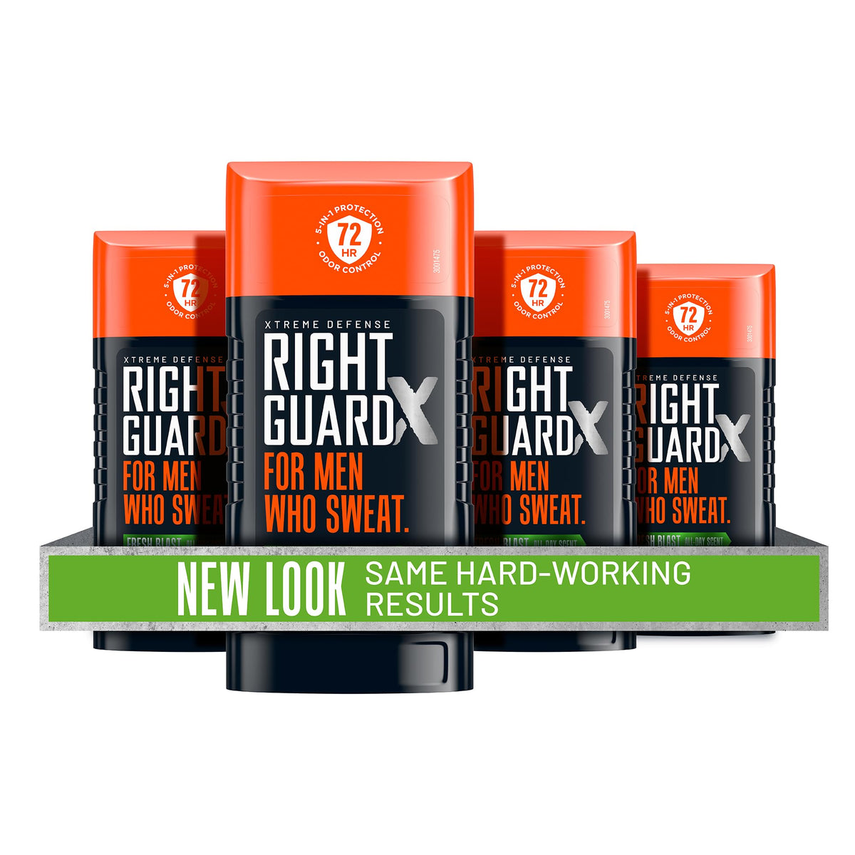 Right Guard Xtreme Defense desodorante invisible con frescura duradera.