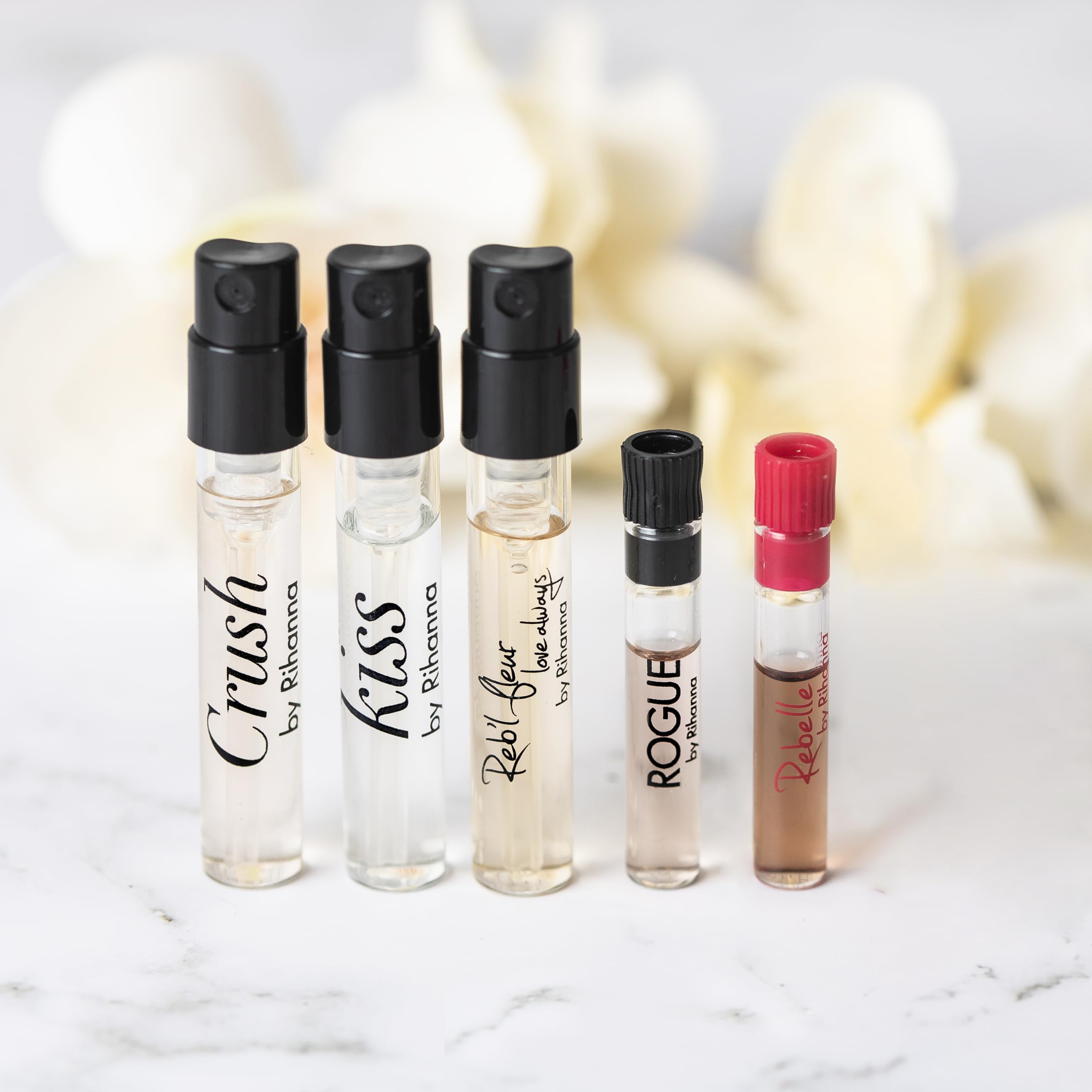 Rihanna Reb'l Fleur sample vial ideal for testing before purchase.