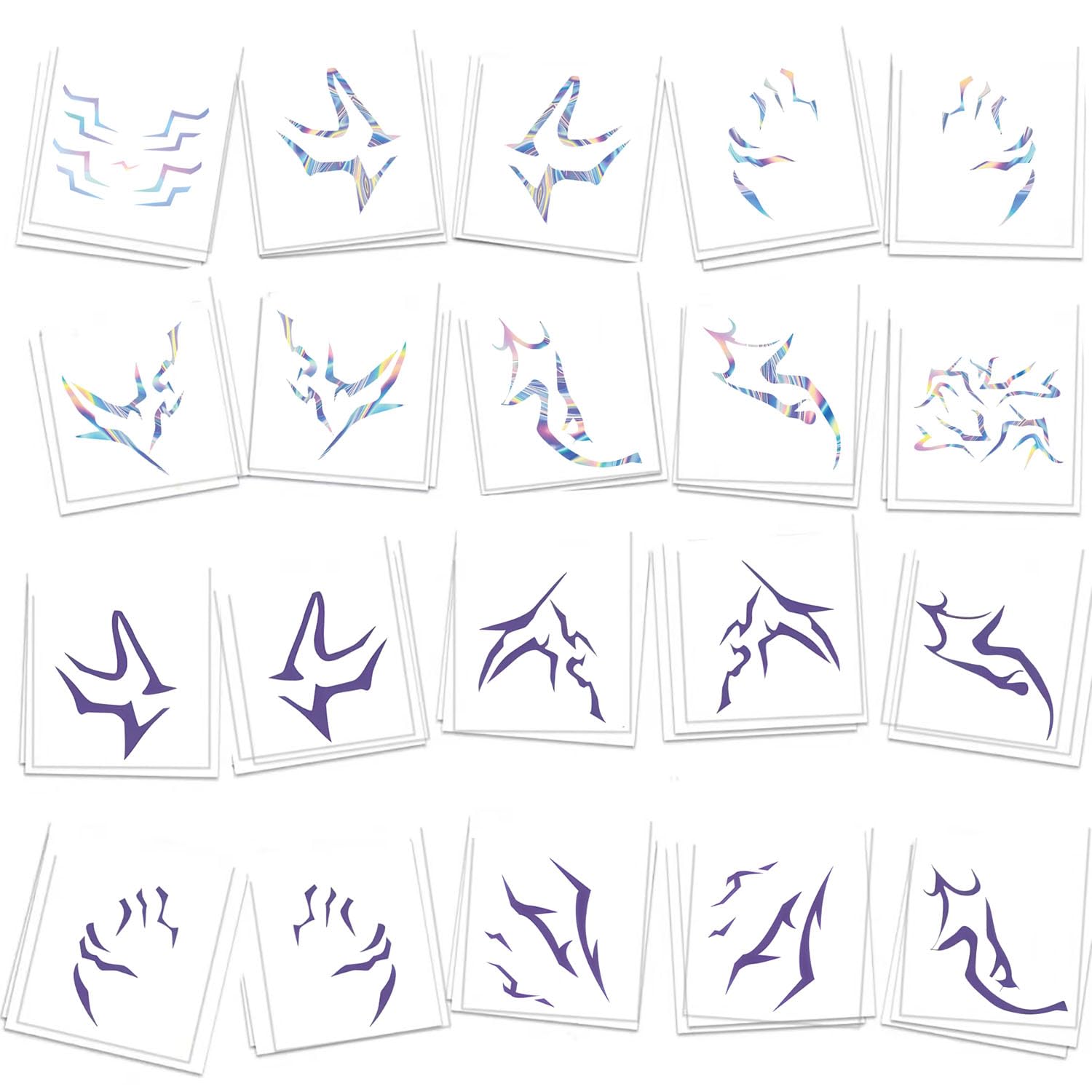 Rihoyoss K-pop Demon tattoos 60pc pack for cosplay and parties