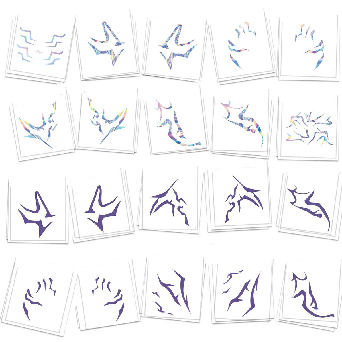 Rihoyoss K-pop Demon tattoos 60pc pack for cosplay and parties