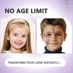 Rihoyoss purple laser stripes tattoos for bold, eye-catching looks
