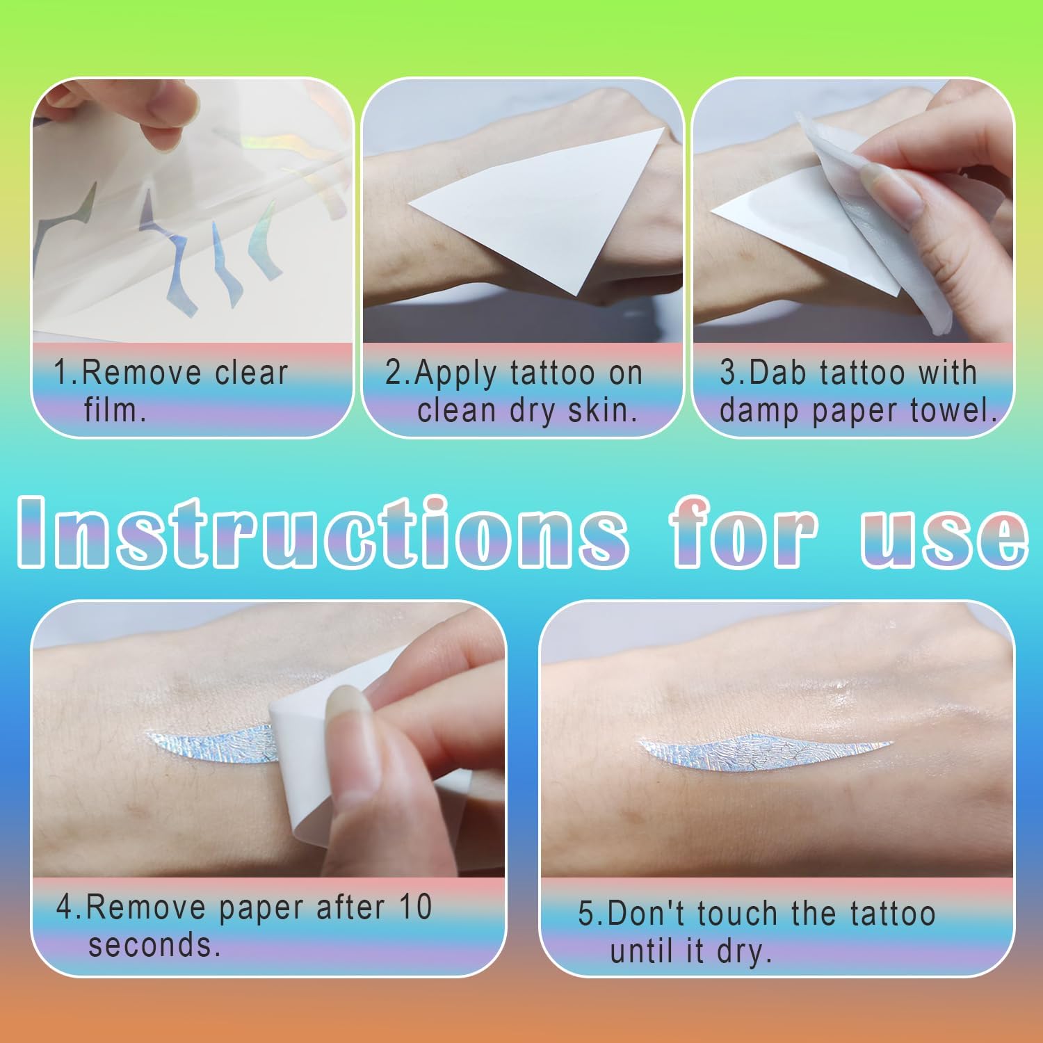 Rihoyoss removable non-permanent tattoos for simple removal later
