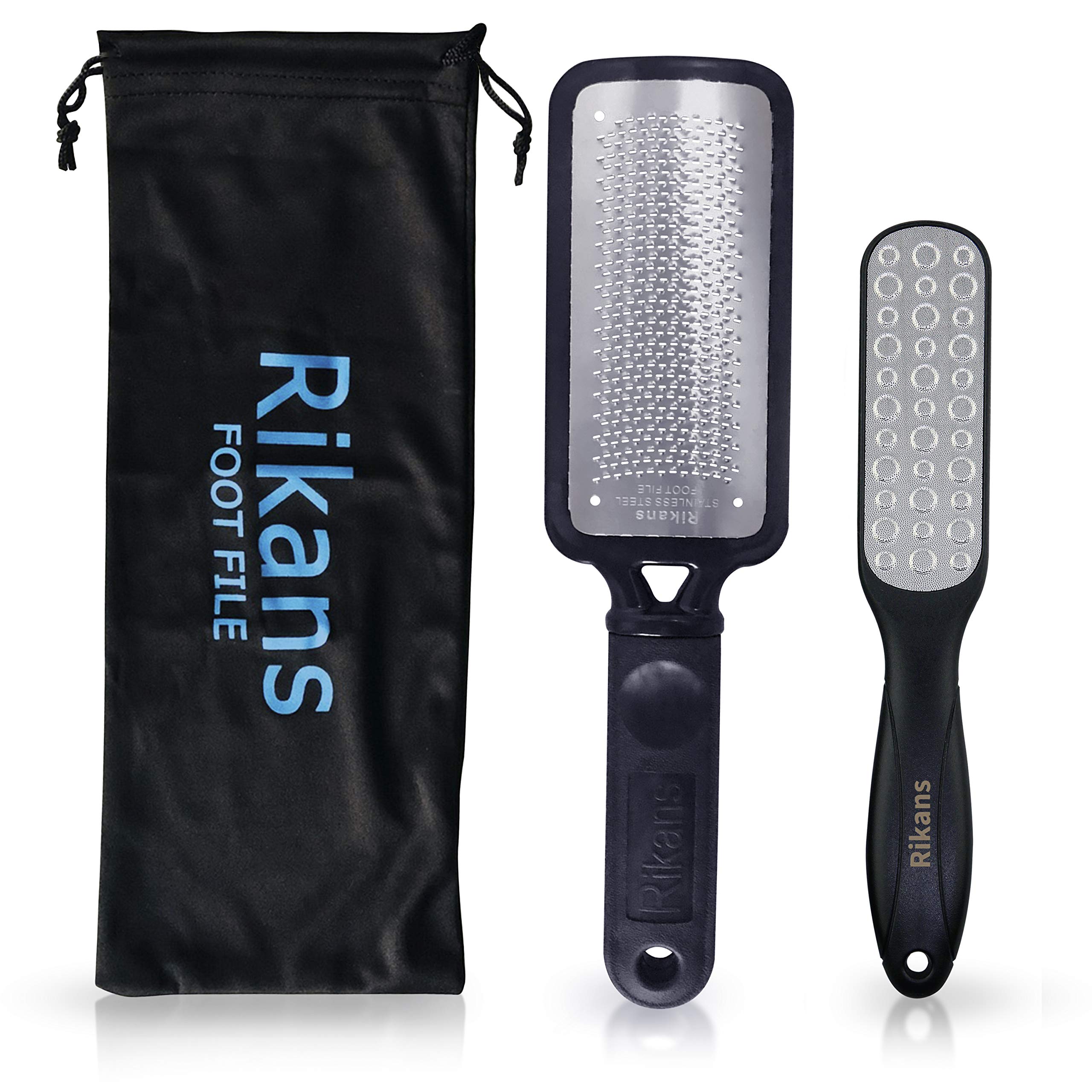 Rikans Colossal Foot File front view with ergonomic handle for smoother pedicures