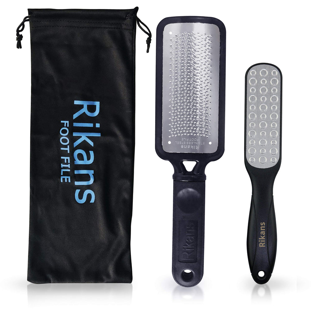 Rikans Colossal Foot File front view with ergonomic handle for smoother pedicures