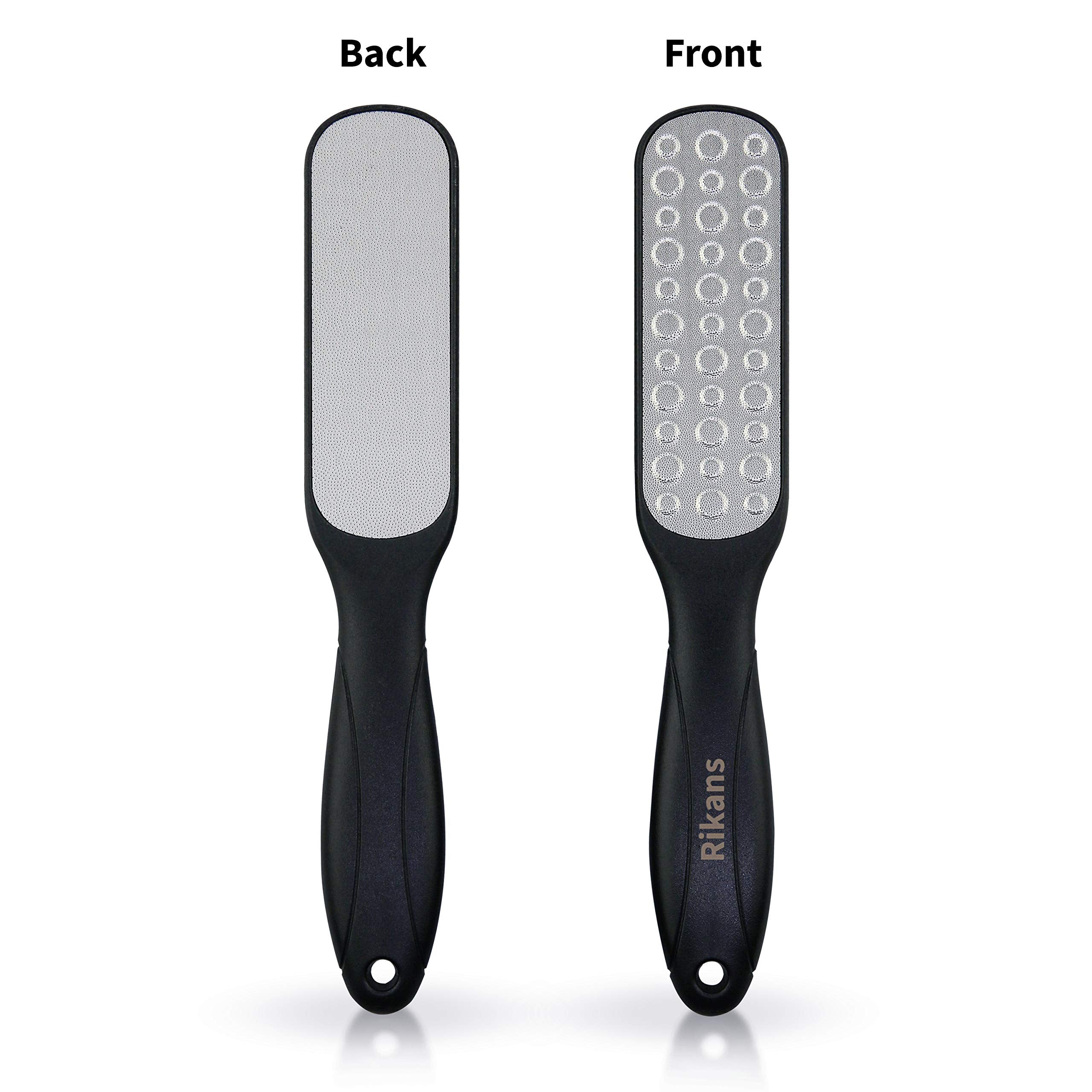 Rikans Colossal Foot File side view highlights lightweight grip for wet or dry skin