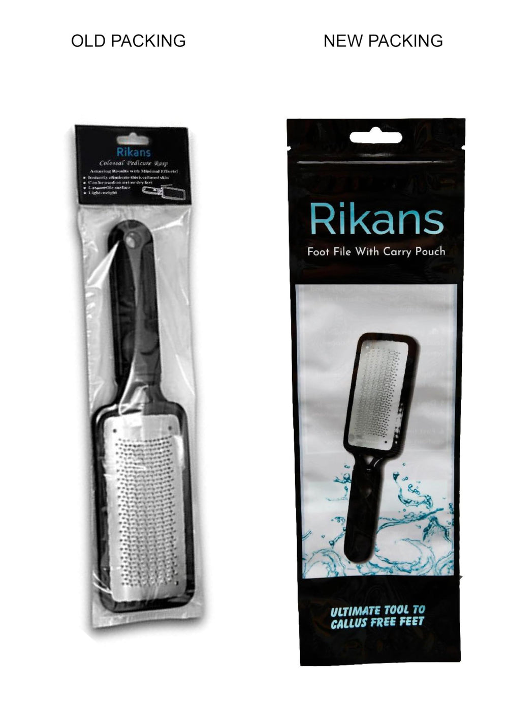 Rikans Colossal Foot rasp wet-foot use enables safe grooming.