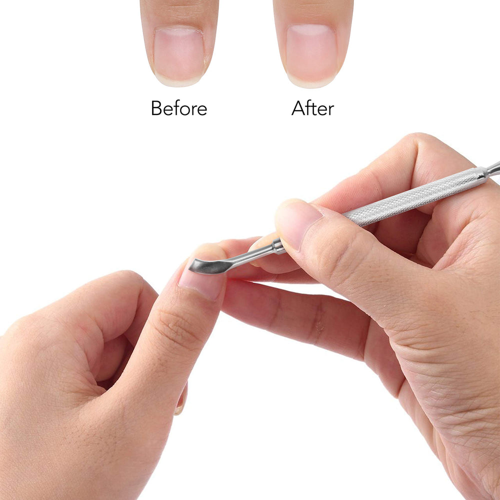 Rikans portable cuticle pusher kit for at-home or travel manicures